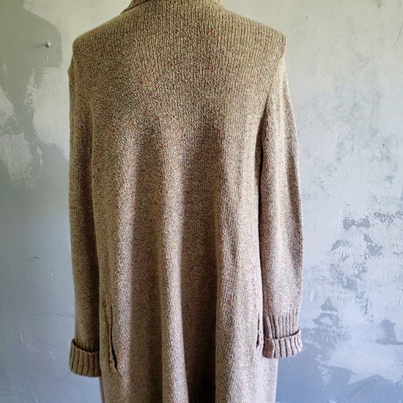 Cabi Oatmeal Duster Chunky Collar Cardigan  Med size - Picture 3 of 11